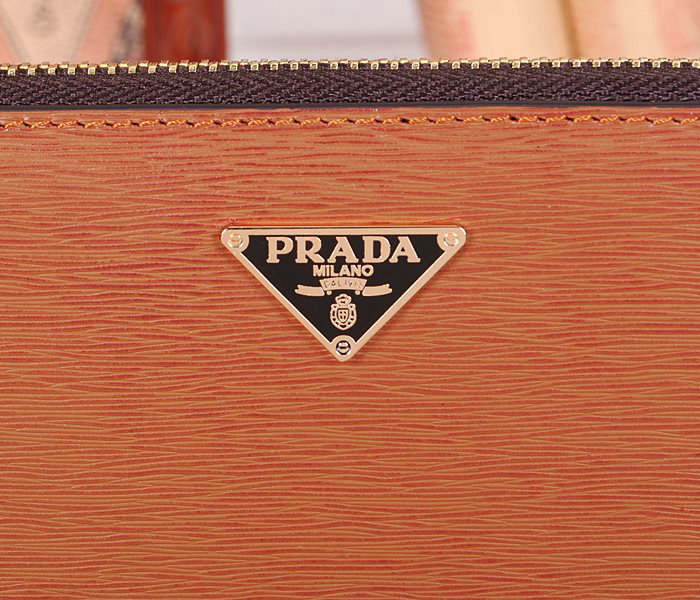2014 Prada Saffiano Leather Clutch 8P601 tan for sale
